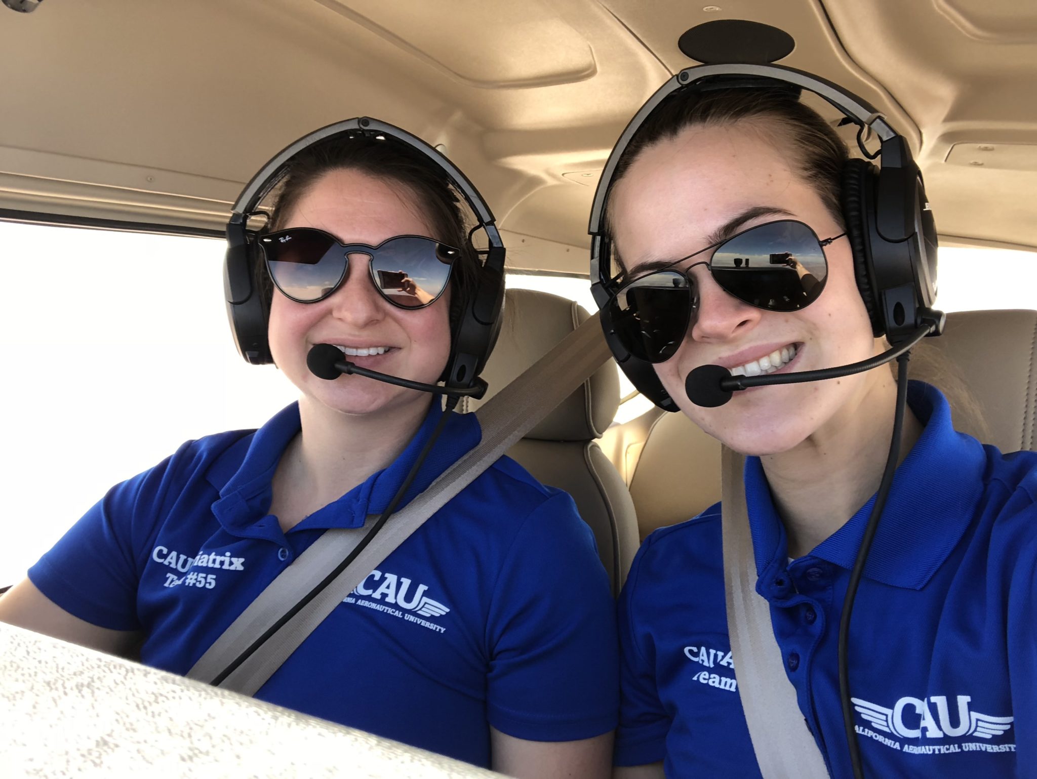 Student Pilot Tips Taylor and Elza landing in Tucson - California Aeronautical University