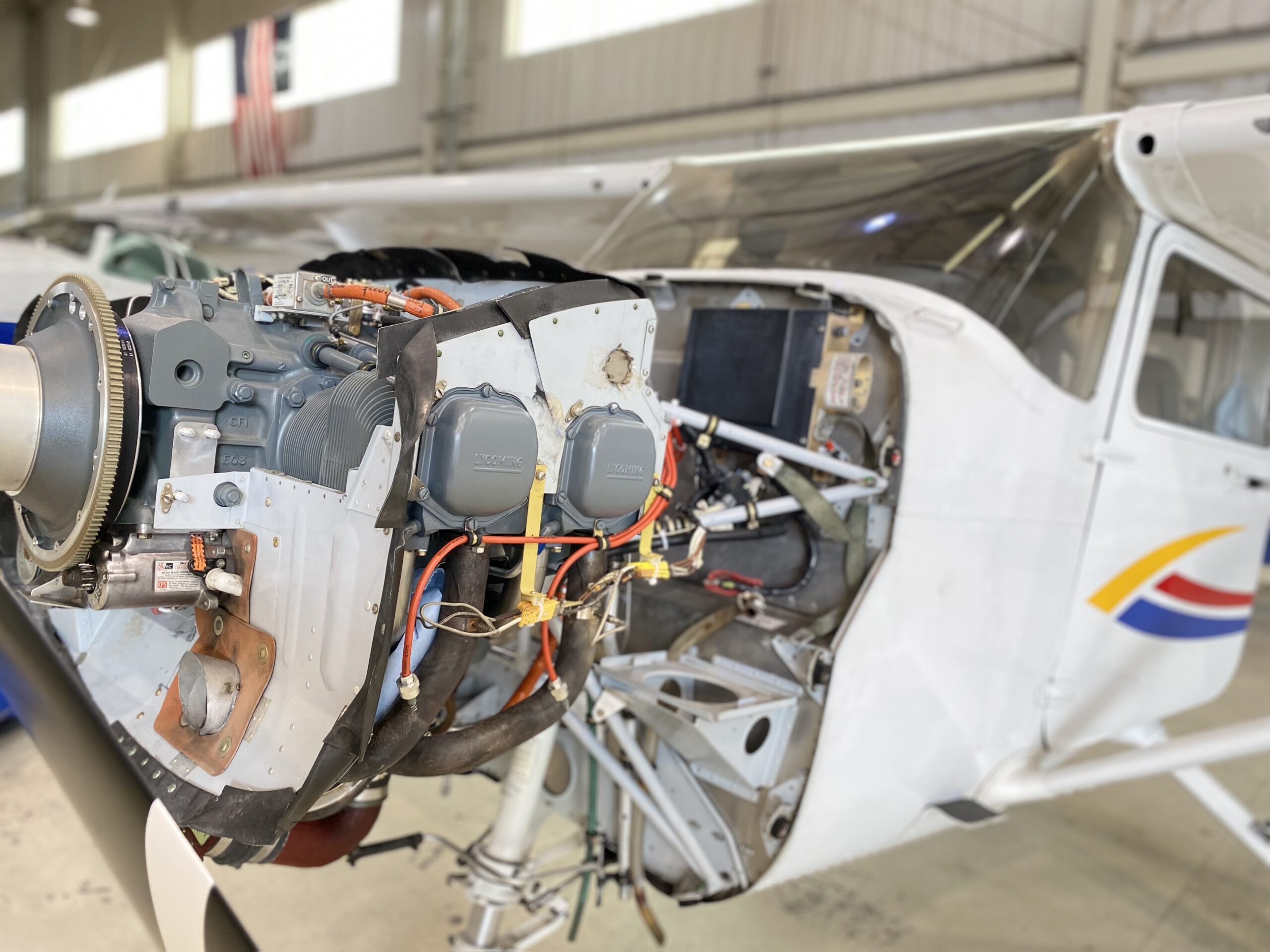 Exposed helicopter from CAU Aviation Maintenance Program - California Aeronautical University