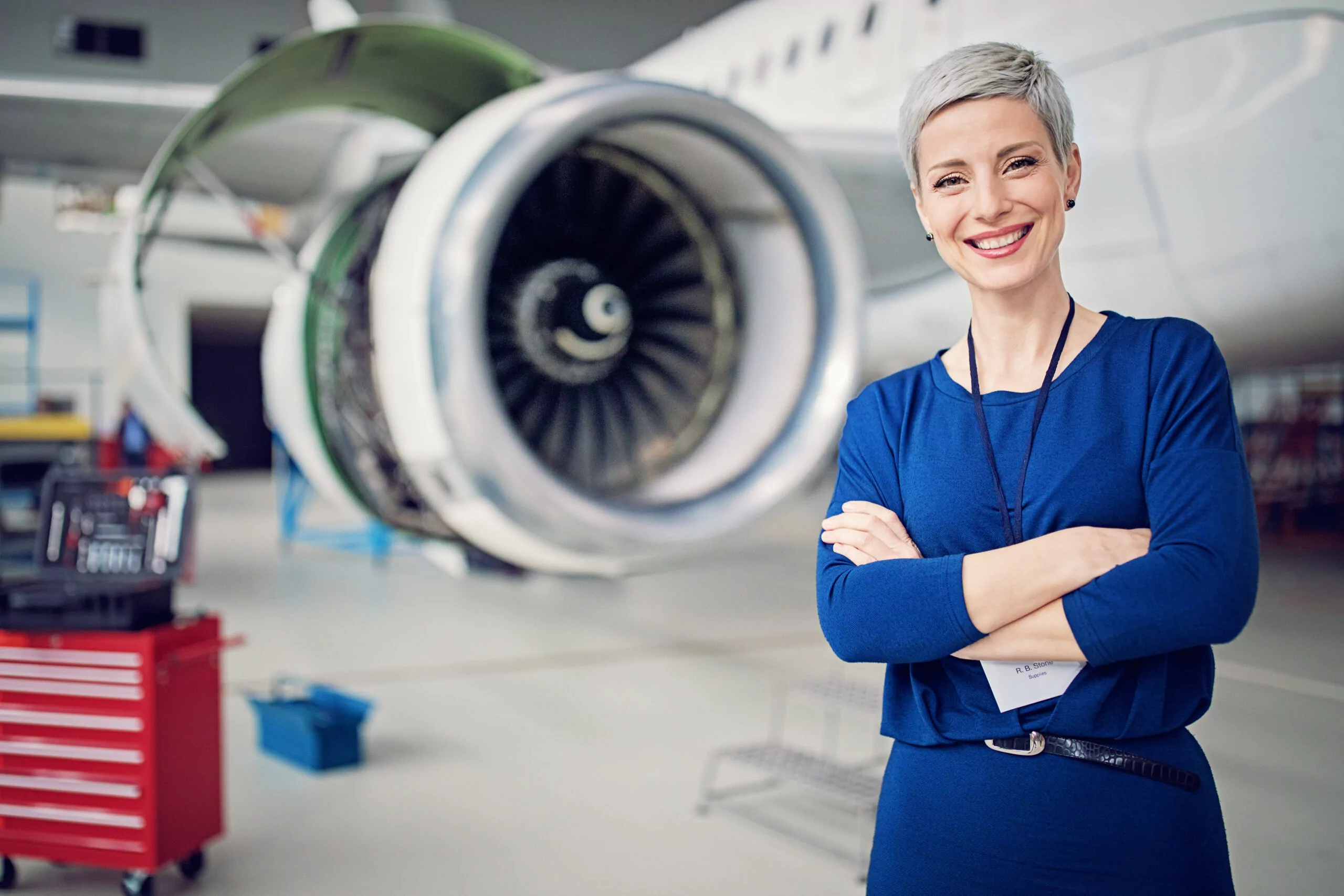 Portrait of airplane management degree recipient - California Aeronautical University