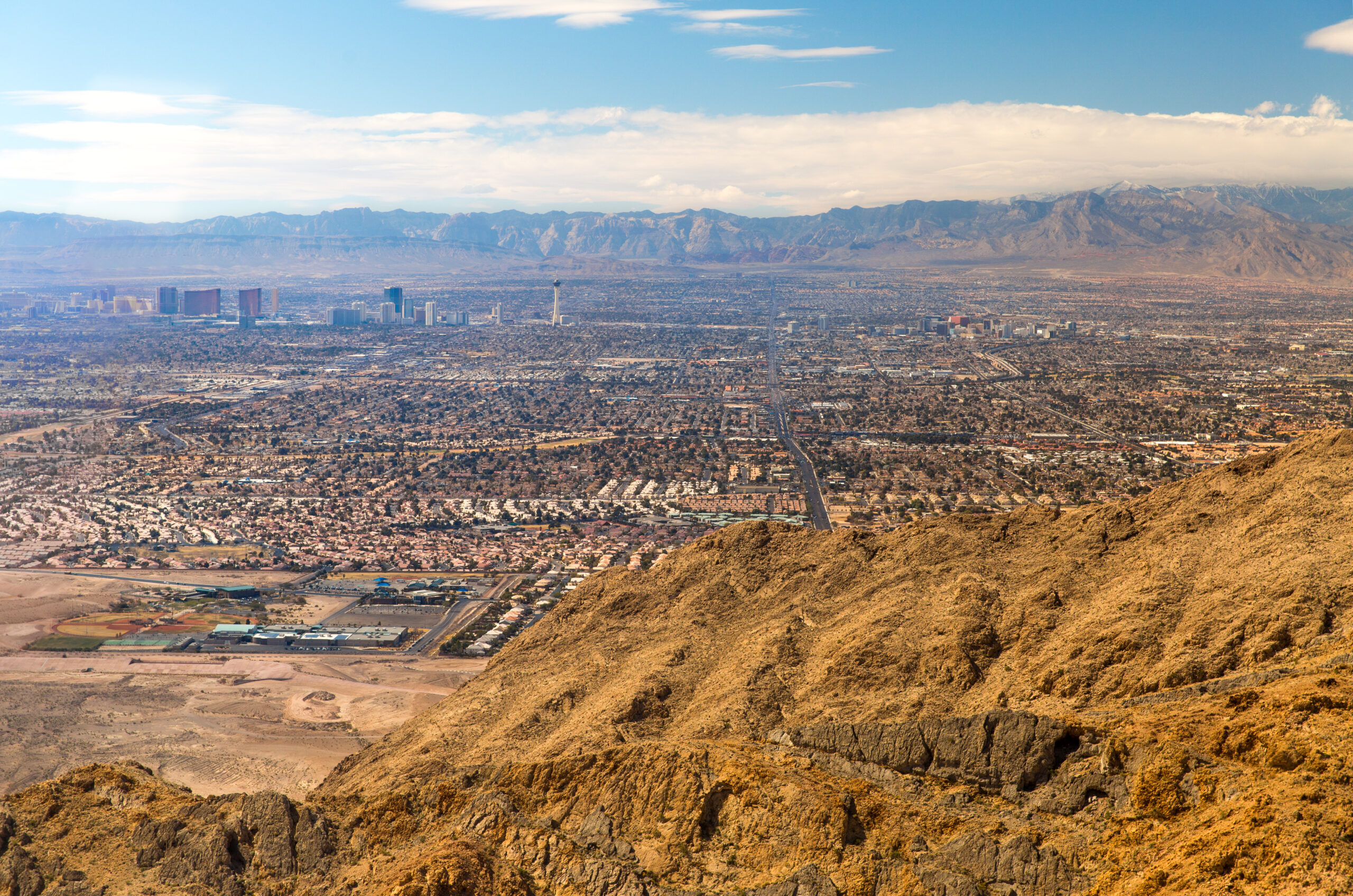 panorama of las vegas city in nevada