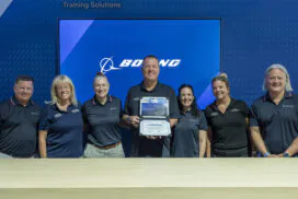 Boeing and CAU personnel at the collaboration signing ceremony