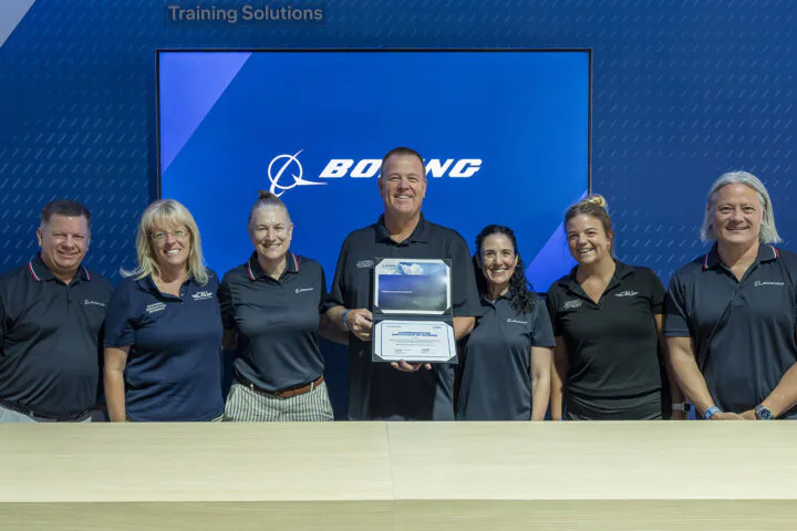 Boeing and CAU personnel at the collaboration signing ceremony